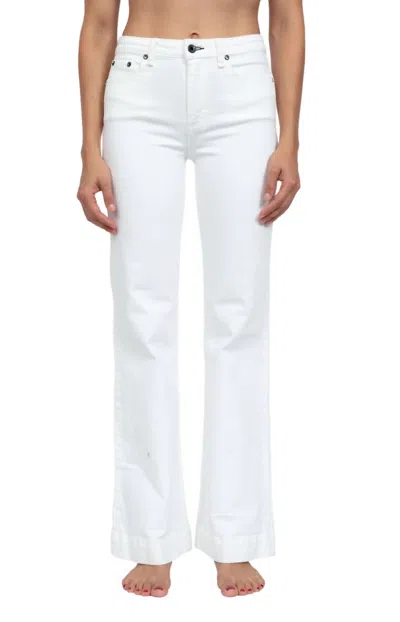 Askk Ny Juniper Wide Leg Linen Jeans In Ivory In Multi