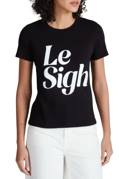 Askk Ny Le Sigh Classic Printed Tee Top In Black