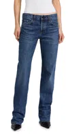 Askk Ny Long Low Rise Straight Jeans In Sundowner In Sundowner