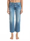 Askk Ny Low Rise Straight Leg Jeans In Clean Berkley In Blue