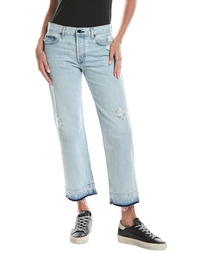 Askk Ny Low Rise Straight Leg Jean In Blue