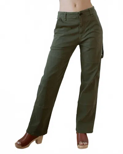 Askk Ny Low Slung Carpenter Pant In Safari Green
