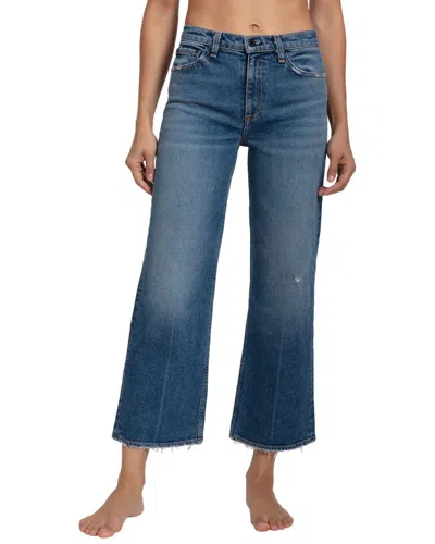 Askk Ny High-rise Dark Vintage Crop Bootcut Jean In Blue