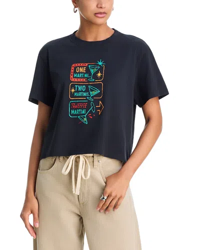 Askk Ny Martini Graphic Boyfriend Tee In Blue