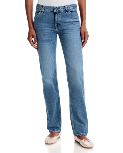 Askk Ny Mid Rise Carpenter Slim Leg Jeans In Dash In Blue