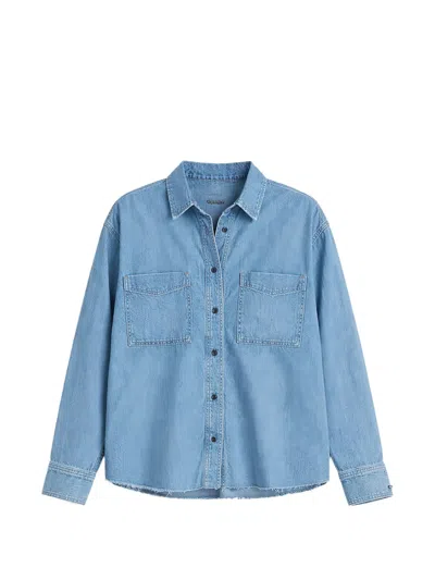 Askk Ny Oversized Denim Shirt In Blue