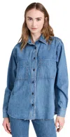 Askk Ny Oversized Denim Shirt In Palm Canyon