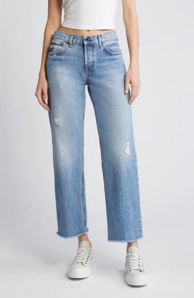 Askk Ny Low Rise Straight Jeans In Berkeley In Navy