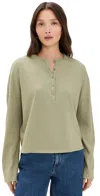 Askk Ny Relaxed Henley Pistachio In Pistachio