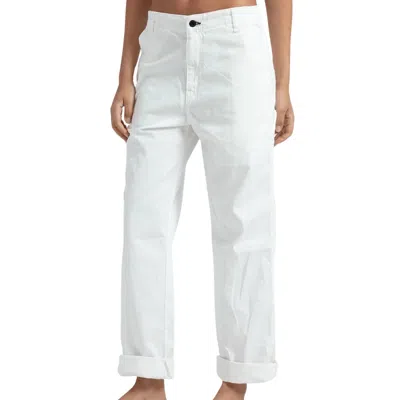 Askk Ny Relaxed Leg Chino In Ivoryy In White