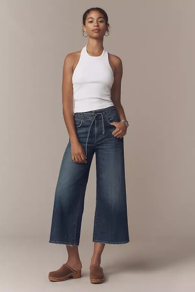 Askk Ny Rio High-rise Crop Wide-leg Jeans In Blue