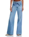 Askk Ny Rio High Rise Wide Leg Jeans In Blondie In Blue