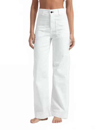 Askk Ny Sailor High-rise Straight Leg Pant In Ecru In White
