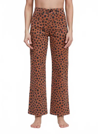 Askk Ny Sailor Pant In Cheetah In Brown