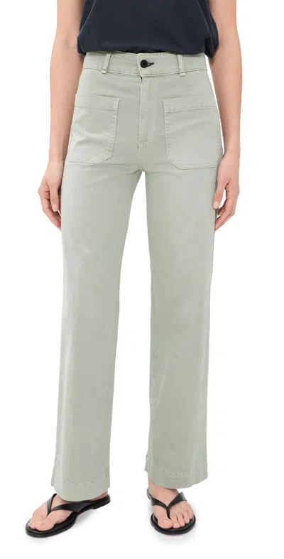 Askk Ny Sailor Twill Pants Seaweed In Green