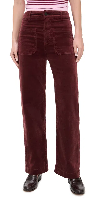 Askk Ny Sailor Velvet Pants Black Cherry In Burgundy