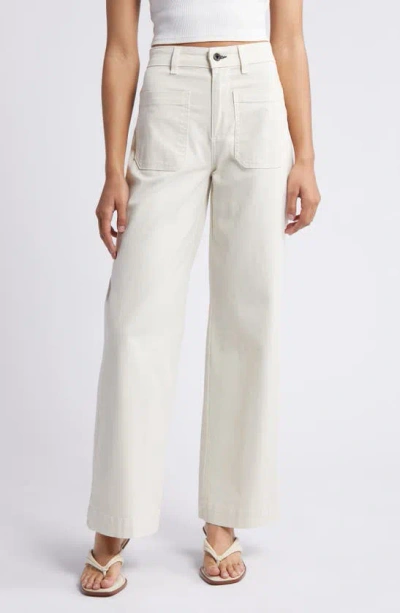 Askk Ny Sailor Wide Leg Twill Utility Trousers In Sand