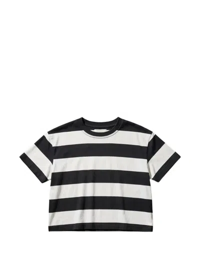 Askk Ny Shrunken Boy Striped Cropped T-shirt In Multi