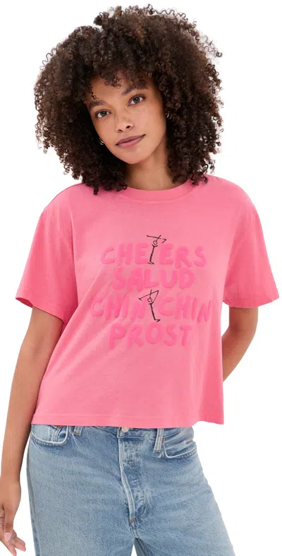 Askk Ny Shrunken Boy Tee Chin Chin In Pink