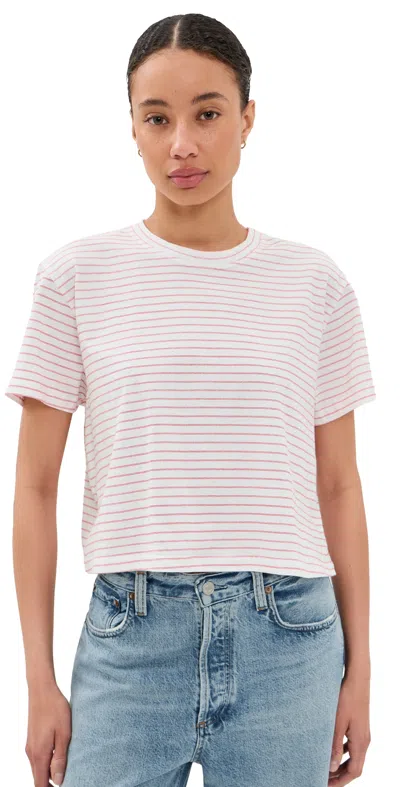 Askk Ny Shrunken Boy Tee Double Stripe Red In Neutral