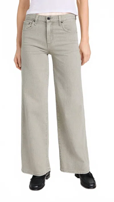 Askk Ny Slim Wide Leg Jeans In Pistachio In Gray