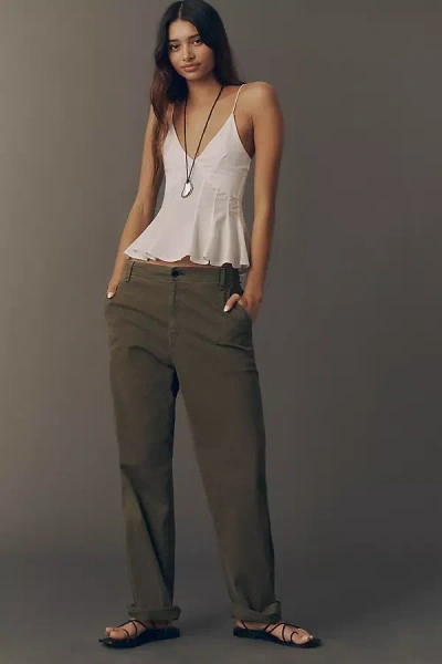 Askk Ny Slouchy Chino Pants In Green