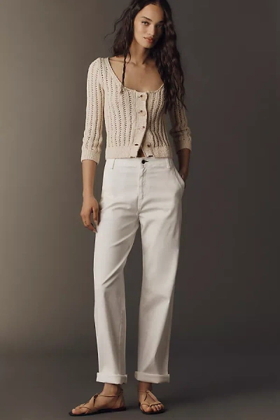 Askk Ny Slouchy Chino Pants In White