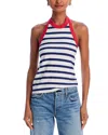 Askk Ny Striped Halter Top In Multi