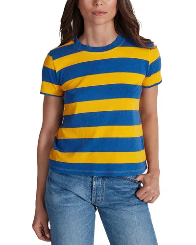 Askk Ny Striped Tee In Blue/gold Stripe