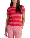 Askk Ny Striped Tee In Pink/red Stripe