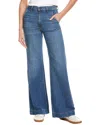 Askk Ny Summer Linen-blend Medium Wash Wide Leg Jean In Blue