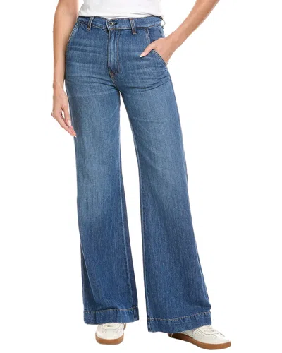 ASKK NY ASKK NY SUMMER LINEN-BLEND MEDIUM WASH WIDE LEG JEAN