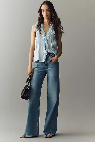 Askk Ny Sunfish Mid-rise Wide-leg Jeans In Blue