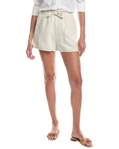 Askk Ny Sunset Khaki Linen-blend Short In Neutral