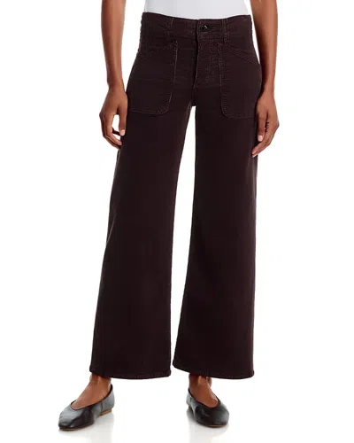 Askk Ny The Jam High Rise Wide Leg Jeans In Chocolate In Burgundy