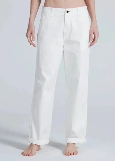 Askk Ny Tomboy Chino In Ivory White
