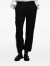 Askk Ny Tomboy Pinstripe Panel Trousers In Black