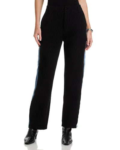 Askk Ny Tomboy Tuxedo High Rise Pants In Black