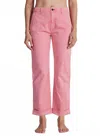 Askk Ny Tomboy Twill Pant In Washed Pink In Pink