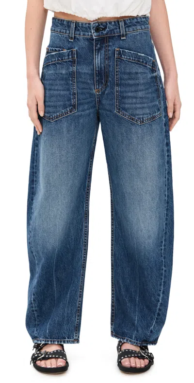 Askk Ny Twisted Barrel Jeans Gunnison In Blue