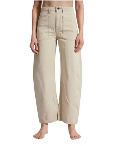 Askk Ny Twisted Barrel Jeans In Ecru