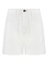 Askk Ny Virginia High Waist Denim Shorts In White