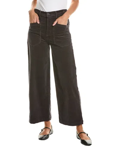 Askk Ny Virginia Corduroy Charcoal Wide Leg Jean In Brown