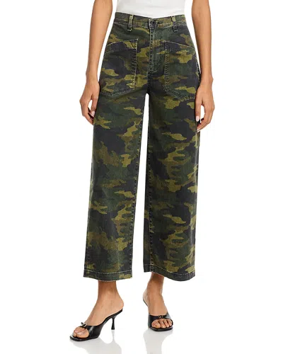 Askk Ny Virginia High Rise Ankle Jeans In Camo In Green