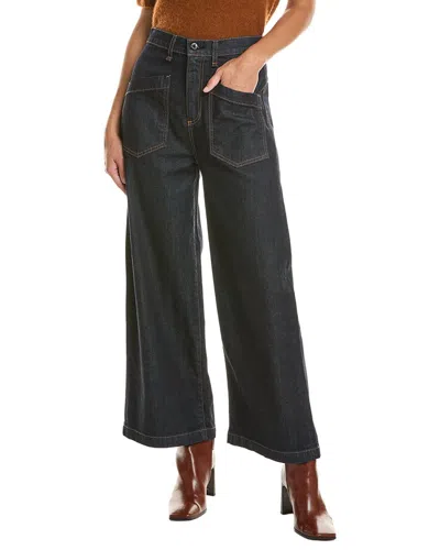 Askk Ny Virginia Indigo Resin Wide Leg Jean In Blue