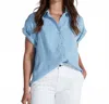 Askk Ny Virginia Shirt In Washed Blue In Blue