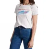 Askk Ny Whatever Floats Printed Classic Tee In Ecru In White