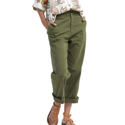 Askk Ny Women's Chino Pant In Fatigue In Green
