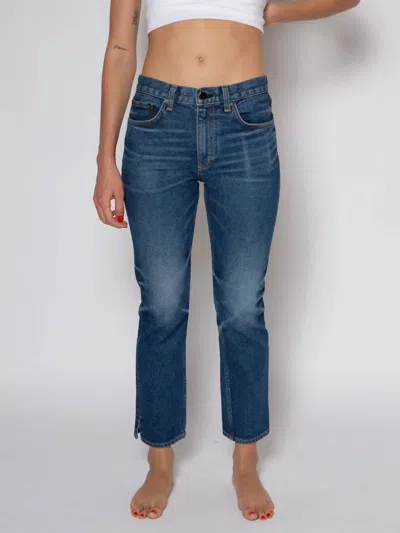 Askk Ny Women's Mid Rise Straight Jeans In Resin In Blue