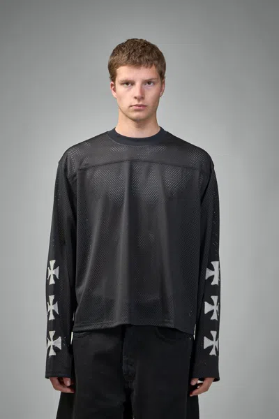 トップス ASKYURSELF CROSS CROPPED MESH JERSEY S ASKYURSELF (アスクユアセルフ)商品ページ - Cross Cropped Mesh